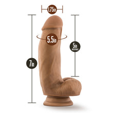 Load image into Gallery viewer, Dr Skin Silicone Dr Samuel 7 Dildo W Suction Cup Mocha &quot;
