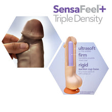 Load image into Gallery viewer, Dr Skin Plus 9in Thick Posable Dildo W/ Balls Chocolate
