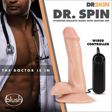 Load image into Gallery viewer, Dr Skin Dr Spin 6in Gyrating Realistic Dildo Vanilla
