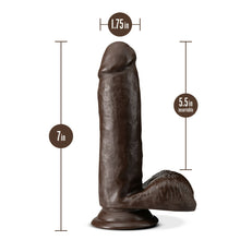 Load image into Gallery viewer, Dr Skin Plus 7in Poseable Girthy Dildo Chocolate
