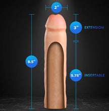 Load image into Gallery viewer, Performance Plus 3in Silicone Penis Xtender Beige
