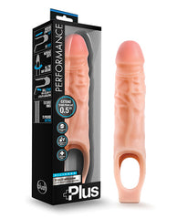 Performance Plus 9in Silicone Cock Sheath Penis Extender Vanilla