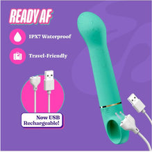 Load image into Gallery viewer, Aria Flirty Af 2.0 Vibe Teal Rechargeable
