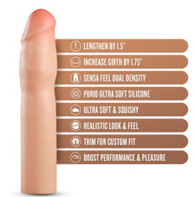 Load image into Gallery viewer, Performance Plus 1.25in Silicone Penis Xtender Beige
