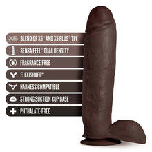 Load image into Gallery viewer, Au Naturel Huge 10in Dildo Chocolate
