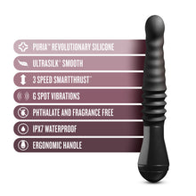 Load image into Gallery viewer, Temptasia Lazarus Thrusting Dildo Black
