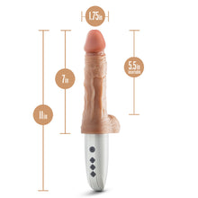 Load image into Gallery viewer, Dr Skin Silicone Dr Hammer 7in Thrusting Dildo W/ Handle Beige
