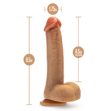 Load image into Gallery viewer, Dr Skin Silicone Dr Phillips 8.5in Thrusting Dildo Tan

