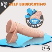 Load image into Gallery viewer, Dr Skin Glide 7in Self Lubricating Dildo W Balls Vanilla
