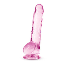 Load image into Gallery viewer, Naturally Yours 8in Rose Crystalline Dildo
