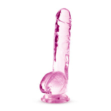 Load image into Gallery viewer, Naturally Yours 8in Rose Crystalline Dildo
