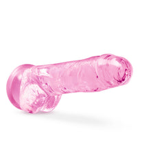 Load image into Gallery viewer, Naturally Yours 8in Rose Crystalline Dildo
