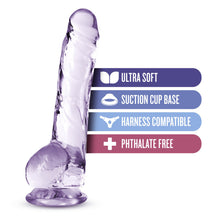 Load image into Gallery viewer, Naturally Yours 8in Amethyst Crystalline Dildo
