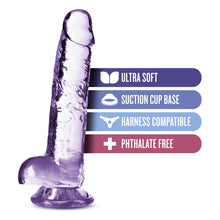 Load image into Gallery viewer, Naturally Yours 7in Amethyst Crystalline Dildo

