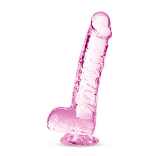 Load image into Gallery viewer, Naturally Yours 6in Rose Crystalline Dildo
