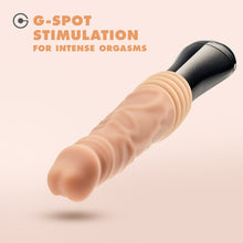 Load image into Gallery viewer, Dr. Skin Dr. Knight Thrusting Gyrating Vibrating Dildo Beige
