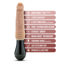 Load image into Gallery viewer, Dr. Skin Dr. Knight Thrusting Gyrating Vibrating Dildo Beige
