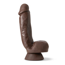 Load image into Gallery viewer, Dr Skin Plus 8in Thick Dildo W/ Squeezable Balls Chocolate
