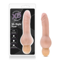 Load image into Gallery viewer, X5 Plus Mr Right Now Beige Vibrating Dildo
