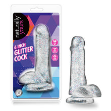 Load image into Gallery viewer, Naturally Yours 6 Glitter Cock Sparkling Clear &quot;
