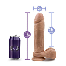 Load image into Gallery viewer, Au Naturel 9.5 In Dildo W/ Suction Cup Mocha
