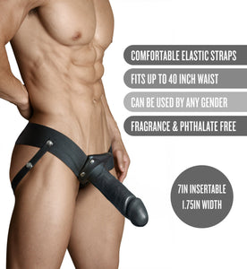 Dr Skin 7in Hollow Strap On Black