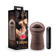 Load image into Gallery viewer, Enlust Krystal Vibrating Stroker Brown
