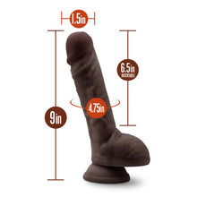 Load image into Gallery viewer, Dr Skin Dr Mason 9in Dildo W/ Suction Chocolate
