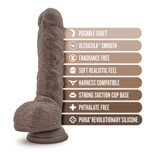 Load image into Gallery viewer, Dr Skin Dr Mason 9in Dildo W/ Suction Chocolate
