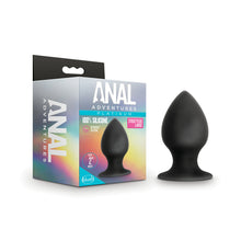 Load image into Gallery viewer, Anal Adventures Platinum Silicone Anal Stout Plug Large Black
