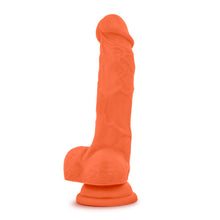 Load image into Gallery viewer, Neo Elite 7.5in Silicone Dual Density Cock W/ Balls Neon Orange

