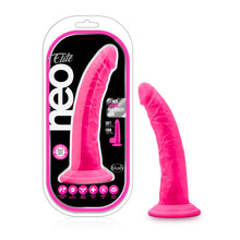 Load image into Gallery viewer, Neo Elite 7.5in Silicone Dual Density Cock Neon Pink
