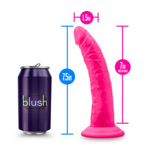 Load image into Gallery viewer, Neo Elite 7.5in Silicone Dual Density Cock Neon Pink

