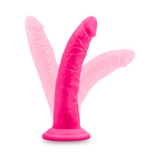 Load image into Gallery viewer, Neo Elite 7.5in Silicone Dual Density Cock Neon Pink
