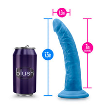 Load image into Gallery viewer, Neo Elite 7.5in Silicone Dual Density Cock Neon Blue
