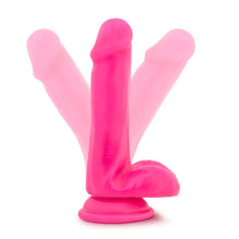 Load image into Gallery viewer, Neo Elite 6in Silicone Dual Density Cock W/ Balls Neon Pink
