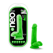 Load image into Gallery viewer, Neo Elite 6in Silicone Dual Density Cock W/ Balls Neon Green
