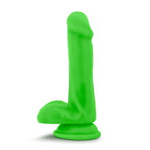 Load image into Gallery viewer, Neo Elite 6in Silicone Dual Density Cock W/ Balls Neon Green
