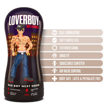 Load image into Gallery viewer, Loverboy Bad Boy Next Door Self Lubricating Stroker Beige
