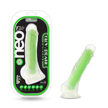 Load image into Gallery viewer, Neo Elite Glow In The Dark 7.5 In Silicone Dual Density Cock W/ Balls Neon Green
