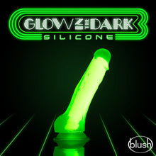 Load image into Gallery viewer, Neo Elite Glow In The Dark 7.5 In Silicone Dual Density Cock W/ Balls Neon Green
