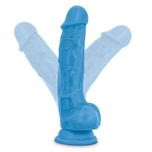 Load image into Gallery viewer, Neo 7.5 Dual Density Cock W/balls Neon Blue &quot;
