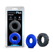 Load image into Gallery viewer, Performance Plus Engage 2 Cock Ring Set Plat/blk
