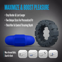 Load image into Gallery viewer, Performance Plus Engage 2 Cock Ring Set Plat/blk
