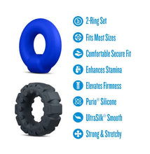 Load image into Gallery viewer, Performance Plus Engage 2 Cock Ring Set Plat/blk
