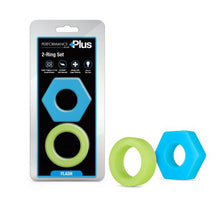 Load image into Gallery viewer, Performance Plus Flash 2 Cock Ring Set Glow In The Dark
