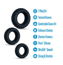 Load image into Gallery viewer, Performance Plus Drift 3 Cock Ring Set Black
