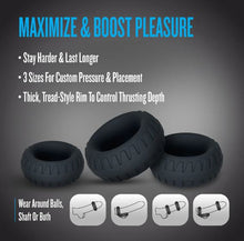 Load image into Gallery viewer, Performance Plus Drift 3 Cock Ring Set Black
