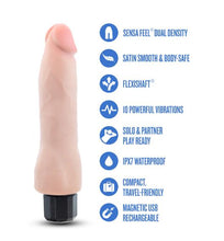 Load image into Gallery viewer, Au Naturel 8.75in Beige Vibrating Realistic Dual Densi
