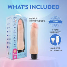 Load image into Gallery viewer, Au Naturel 8.75in Beige Vibrating Realistic Dual Densi
